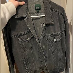 Wild Fable Washed Black Denim Trucker Jacket